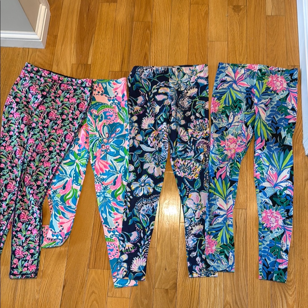 Floral Print Kids Leggings Set